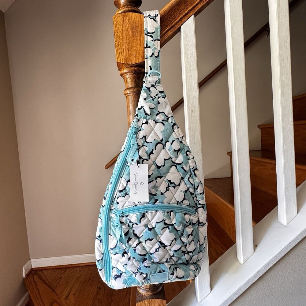 NWT Vera Bradley Ultralight Essential Sling Backpack Cut Vines Cool Rain Resist - Picture 2 of 12